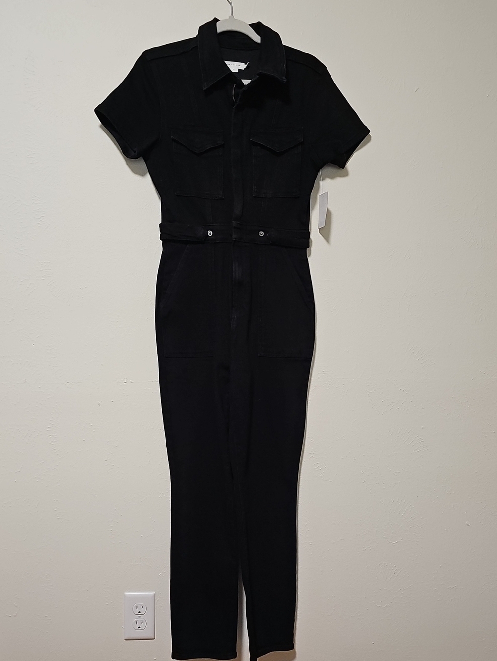 Good American Fit For Success Jumpsuit Black Denim NWT Size M